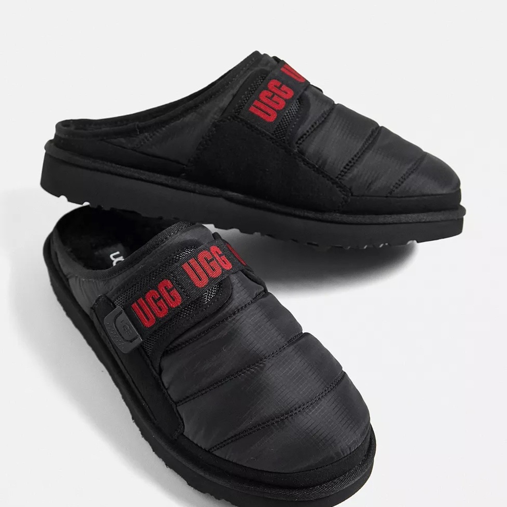 UGG Dune Slip on Mules in quilted black size 11